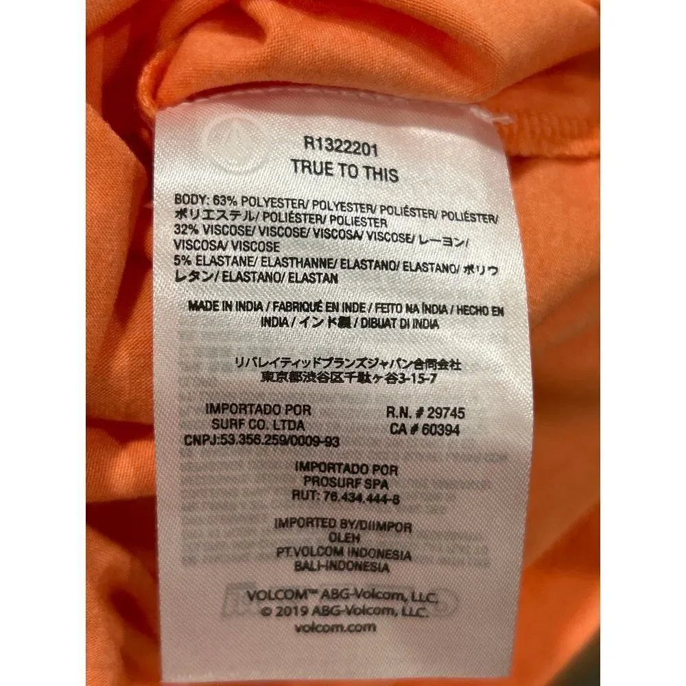 Volcom‎ Girls Swingin Summer Dress Orange Size L (10/12)